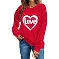 thumbnail image 6 of Uaswgudfs Women's Valentine's Day Crewneck Sweatshirt - Loose Fit Long Sleeve Casual Pullover with Heart, Valentine Graphic Top for Women, 6 of 6
