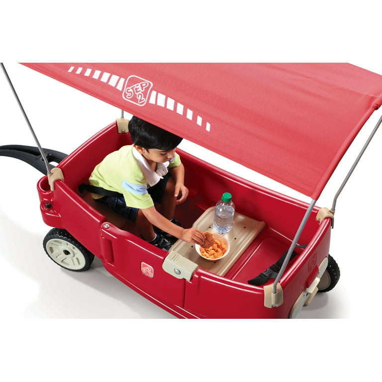 Step2 All Around Canopy Wagon Red Kids Wagon with Canopy - Walmart.com