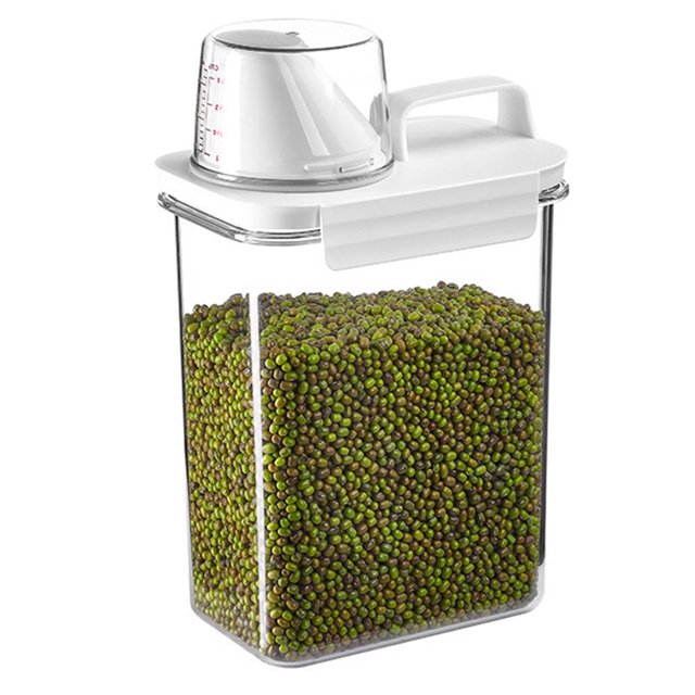 Visland Airtight Food Storage Container Food Grade BPA Free Leak-Resistant Stackable Design Transparent Grains Dry Foods Storage Jar