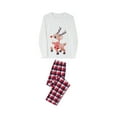 thumbnail image 4 of Sunisery Merry Christmas Family Matching Pajamas Sets Plaid Deer Print Holiday Xmas Pjs Sleepwear For Family Adults Kids, 4 of 7