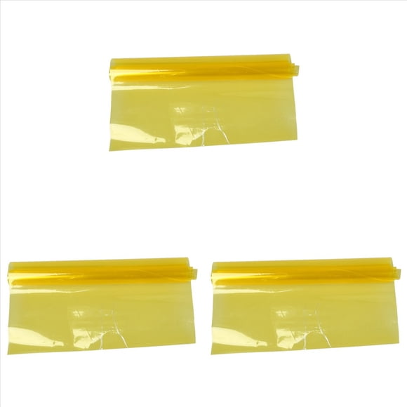 3X Yellow Car Tail Fog Light Headlight Film Cover 30x60cm,3 x Film,yellow