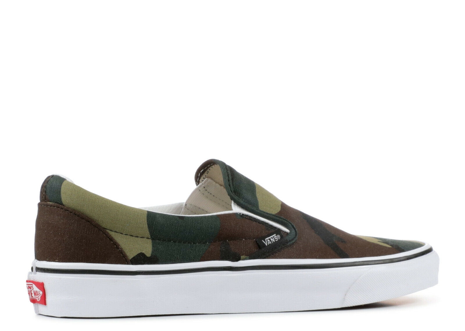 vans woodland camo slip on