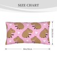 thumbnail image 2 of King Pillow Cases Standard Size - Capybara Print Pink Soft Envelope Closure Microfiber Block Print Pillow Cover, Wrinkle Stain Resistant Travel Pillow Covers Standard Size 20x36in, 2 of 7