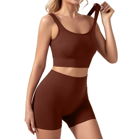 LARUYEKO New Gathering Lingerie Women s No Steel Ring Sports Yoga Bra Fitness Shockproof Comfortable Tank Top Set Package Underwear Men Women s Lingerie Set Stretchy Lace Bandeau Bra Underwear Set
