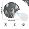 thumbnail image 3 of Round Placemats Plate Mats 15 Inch Non-Slip Heat Resistant Washable PVC Set Table Decoration for Kitchen Dining Cat Dressed in White Gauze, 3 of 5