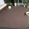 thumbnail image 2 of Safavieh Courtyard Finnian Solid Indoor/Outdoor Area Rug, Natural/Black, 5'3" x 7'7" Round, 2 of 15