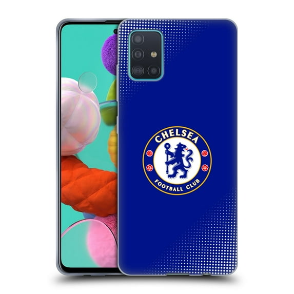 Head Case Designs Officially Licensed Chelsea Football Club Crest Halftone Soft Gel Case Compatible with Samsung Galaxy A51 (2019)