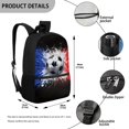 thumbnail image 5 of Uourmeti Soccer Paint Splatter Lightweight Backpack, 17 Inchs Adjustable Shoulder Straps Daypack Comfortable To Carry School Backpack for Teenagers, 5 of 6
