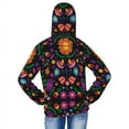thumbnail image 4 of Cauagu Colorful Floral2 Print Sun Protection Jacket for Teen,Full-Zipper Long Sleeve Sun Shirts with Pockets UV Hoodie Shirts Outdoor Athletic Jacket-X-Large, 4 of 7