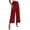 Red, variant on Cmfcve Women's Plus Size Elegant Side Tie Waist Work Office Trousers High Waisted Wide Leg Pants Business Casual Straight Leg Pants