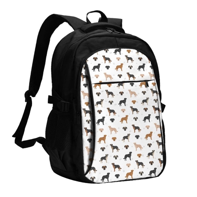 Fotbe Labrador Retriever Dog Mochila con Estampado y Puerto USB para Hombre y Mujer, Mochila Antirrobo, Mochila de Viaje, Mochila Escolar, Mochila Universitaria