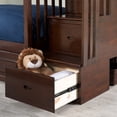 thumbnail image 4 of AFI Columbia Twin Over Full Solid Wood Staircase Bunk Bed in Walnut, 4 of 9