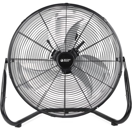 20 Inch High Velocity Industrial Floor Fan, 3-Speed Heavy Duty Metal Cradle Floor Fans with 360° Tilt for Warehouse, Workshop, Garage, Factory and Basement, Black