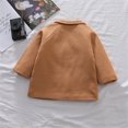 thumbnail image 6 of Curuila Kids Boys Girls Coat Long Sleeve Solid Button Elegant Long Jacket Khaki Size 4-5 Years, 6 of 7