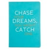 Aqua CHASE YOUR DREAMS Leather-like 6x8 medium Lined Journal by Eccolo trade