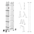 thumbnail image 1 of VEVOR Multi-Purpose Folding Ladder 7-in-1 5 Step 19ft Reach Height Metal, 1 of 9