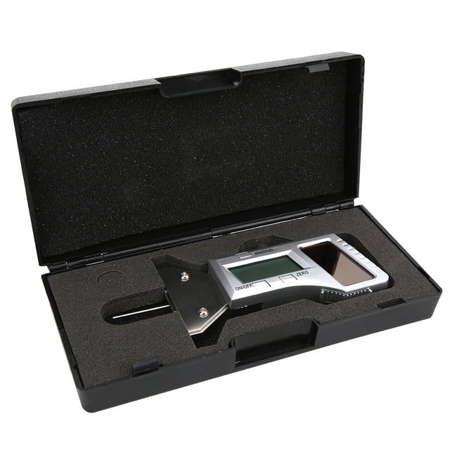 Calibrador Digital de profundidad de la banda de rodadura del neumático, regla de medición de profundidad de neumáticos de acero inoxidable, 0-25mm, 0,01mm, 0-25mm, energía Solar