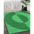 thumbnail image 2 of Ahgly Company Indoor Square Patterned Neon Green Area Rugs, 6' Square, 2 of 6