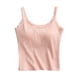 thumbnail image 2 of Pijama de manga corta para mujer, de verano, color liso, con tirantes y acolchado en el pecho, ropa interior sin mangas y pijama. Blusa de poliéster para mujer., 2 of 3