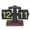 Matte Black Frame Fluorescent Letters, variant on Retro Mechanical Auto Flip Desk Clock with Premium Walnut Wood Base (12 Hours / Single Sided / Battery Powered) 8.07 x 5.51 Inches Matte Black Frame White Pages