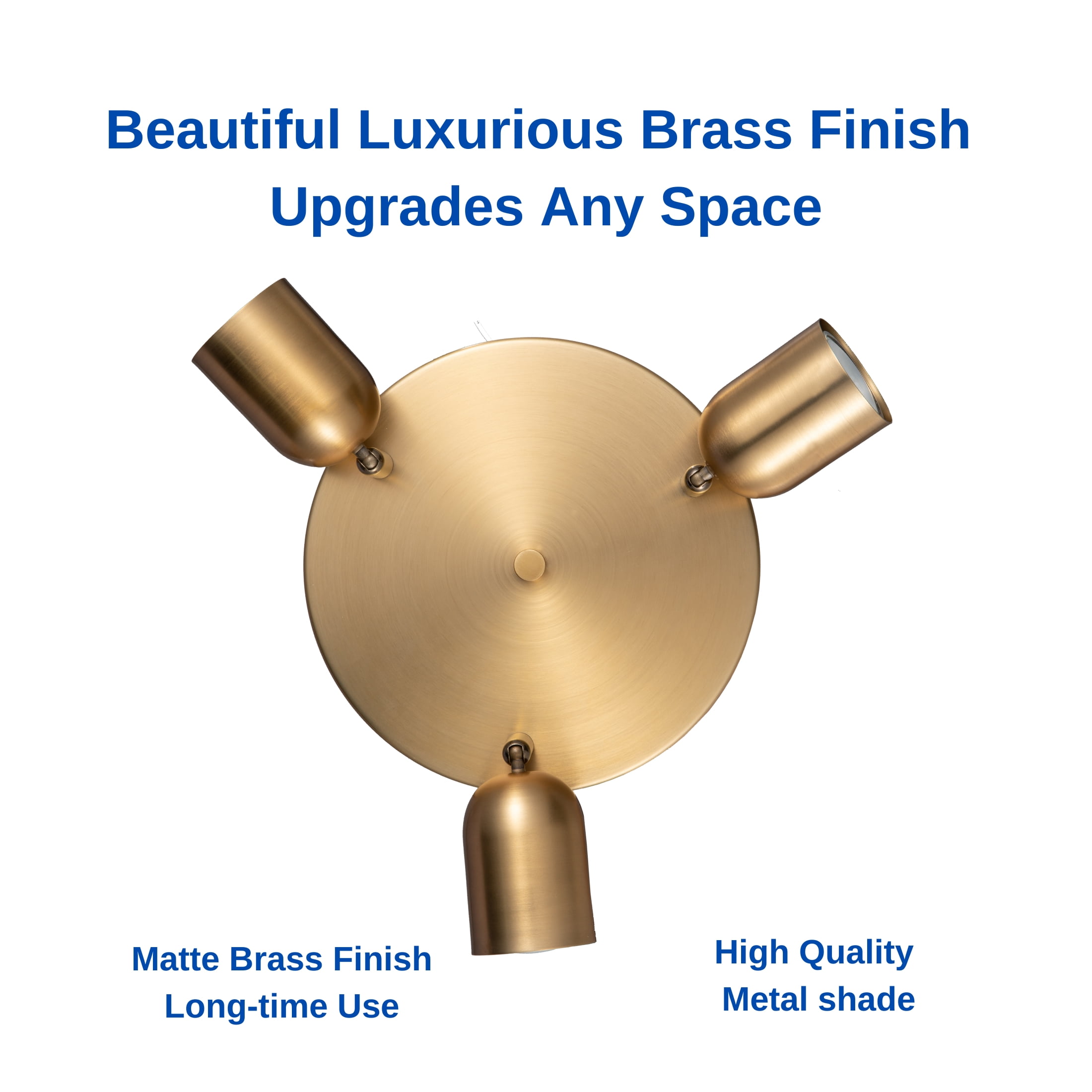 CRAFTRONOS 3 Light Track Light Matte Brass Adjustable Ceiling Canopy CR62163MB