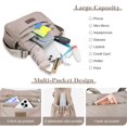 thumbnail image 3 of KXF Womens Nylon Crossbody Bag Large Capacity Multi-layer Bags Shoulder Handbag Messenger Bag Travel Satchel Purse, 3 of 8