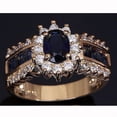 thumbnail image 4 of Anillo de circonita azul y roja Anillo de moda europea y americana para hombre y mujer, 4 of 6