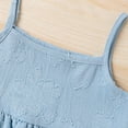 thumbnail image 5 of Toddler Baby Girls Summer Outfit Sleeveless Lace Embroidery Clothes Toddler Kids Tank Tops Bell-bottom Pants Set, 5 of 9