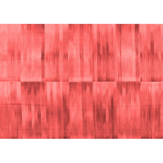 Ahgly Company Indoor Rectangle Abstract Red Contemporary Area Rugs, 3' x 5'