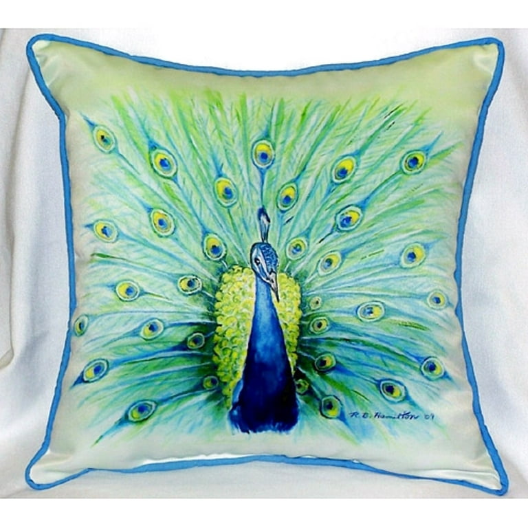 Peacock outdoor pillow hot sale