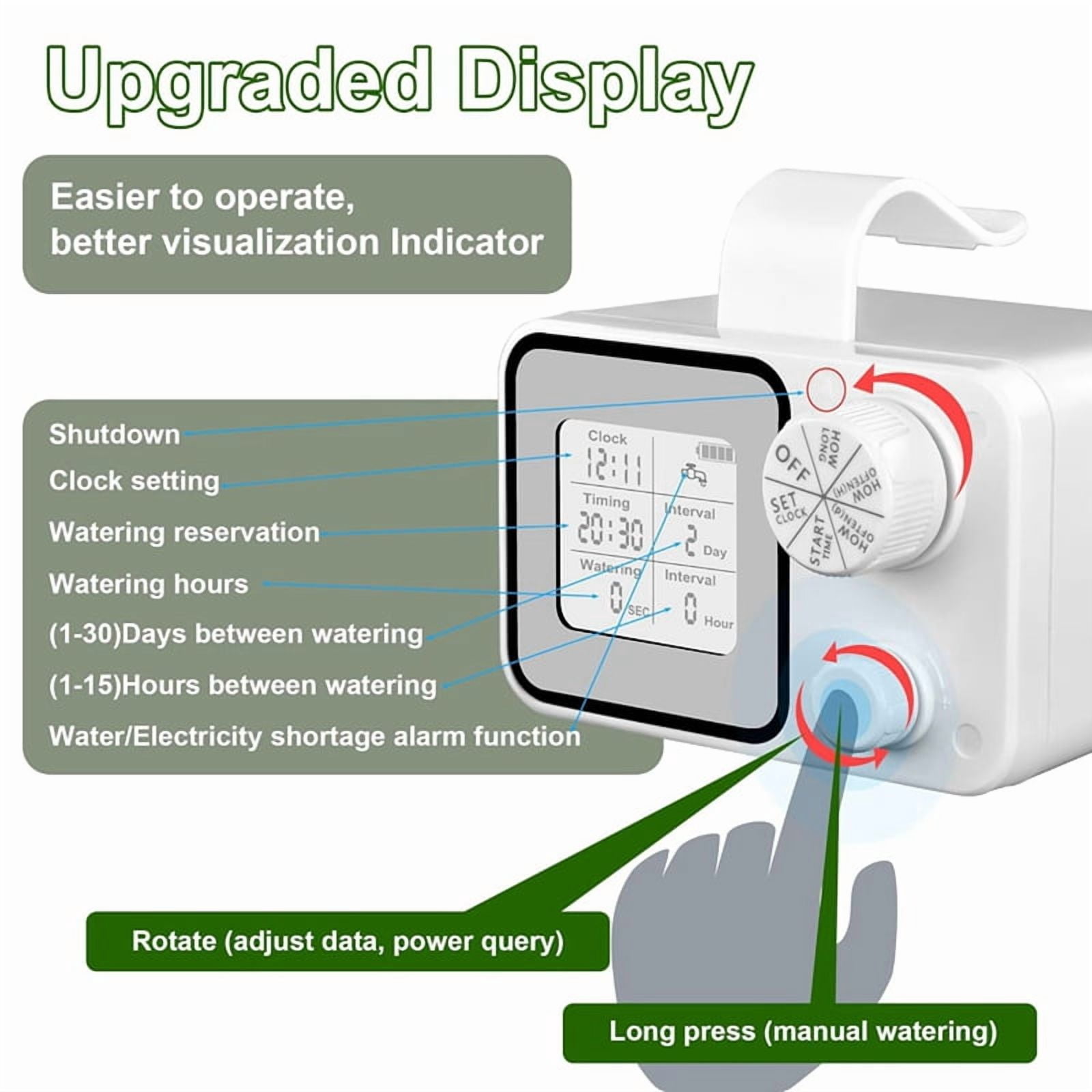 Automatic Watering System with Adjustable Drippers Automatic Drip Irrigation Kit with Customize Schedule Water