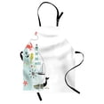 thumbnail image 1 of Nautical Apron Ornate Border Design with Maritime Elements Animals Lighthouse Whale Anchor Wheel, Unisex Kitchen Bib Apron with Adjustable Neck for Cooking Baking Gardening, Multicolor, by Ambesonne, 1 of 3