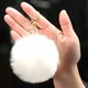 thumbnail image 3 of Llavero suave de piel de conejo artificial, llavero con bola de felpa, bonito colgante para bolso con pompón para mujeres y niñas, 3 of 3