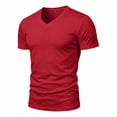 thumbnail image 6 of Jalioing Short Sleeve Workout Tops for Men Breathable Quick Dry Muscle Tee Solid Color V Neck Summer Casual Sport Shirt, 6 of 9
