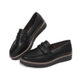 thumbnail image 2 of Dazzher Women's Classic Penny Loafers Round Toe Platform Slip On Shoes for Casual Daily Wear, 2 of 7