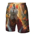 thumbnail image 4 of Fotbe Sunshine Flower Meditating Cat Trajes de Baño Estampados para Hombre, Shorts de Verano de Secado Rápido, Ropa de Playa, Bañadores-Small, 4 of 6