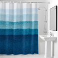 thumbnail image 2 of Gradients Blue Shower Curtain, Oceans Waves Beaches Abstract Art Waterproof Shower Curtain Set with 12 Hooks Lightweight Bath Curtains Fabric Bathroom Decor 72x84 Inches, 2 of 9
