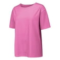 thumbnail image 3 of Yubnlvae 2025 Pointelle Knit Short Sleeve Top - Business Casual Summer Sweater (Breathable Open-Weave | Office-to-Weekend Wear) (Hot Pink | L), 3 of 8