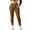 Brown, variant on SMihono Womens Plus Size Pants Skinny Stretchy High Waisted Casual Ease into Comfort Dress Pants Fleece Fitness Pants Brown M