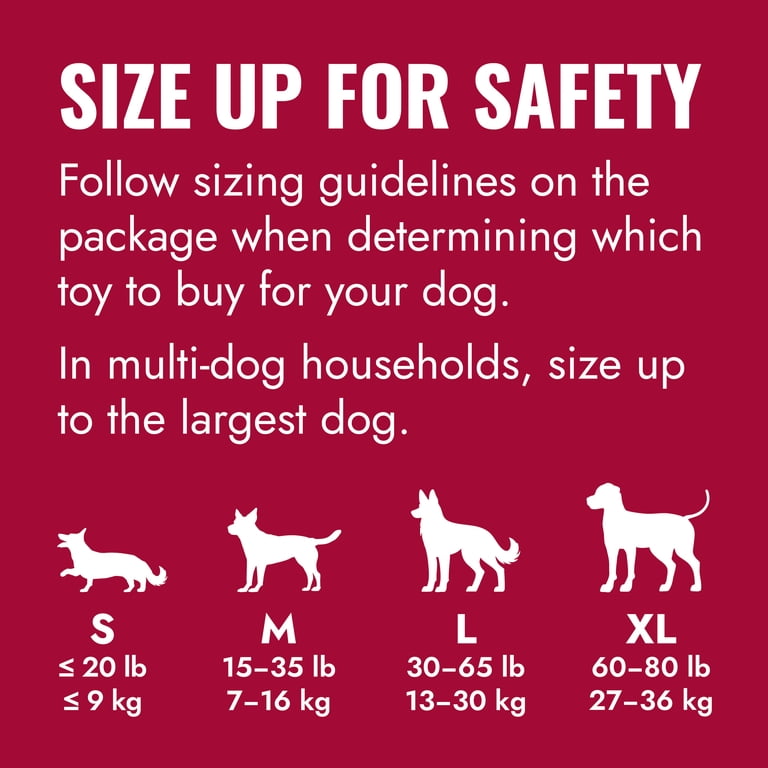 KONG Goodie Bone Rubber Dog Toy, Medium, Red photo 3