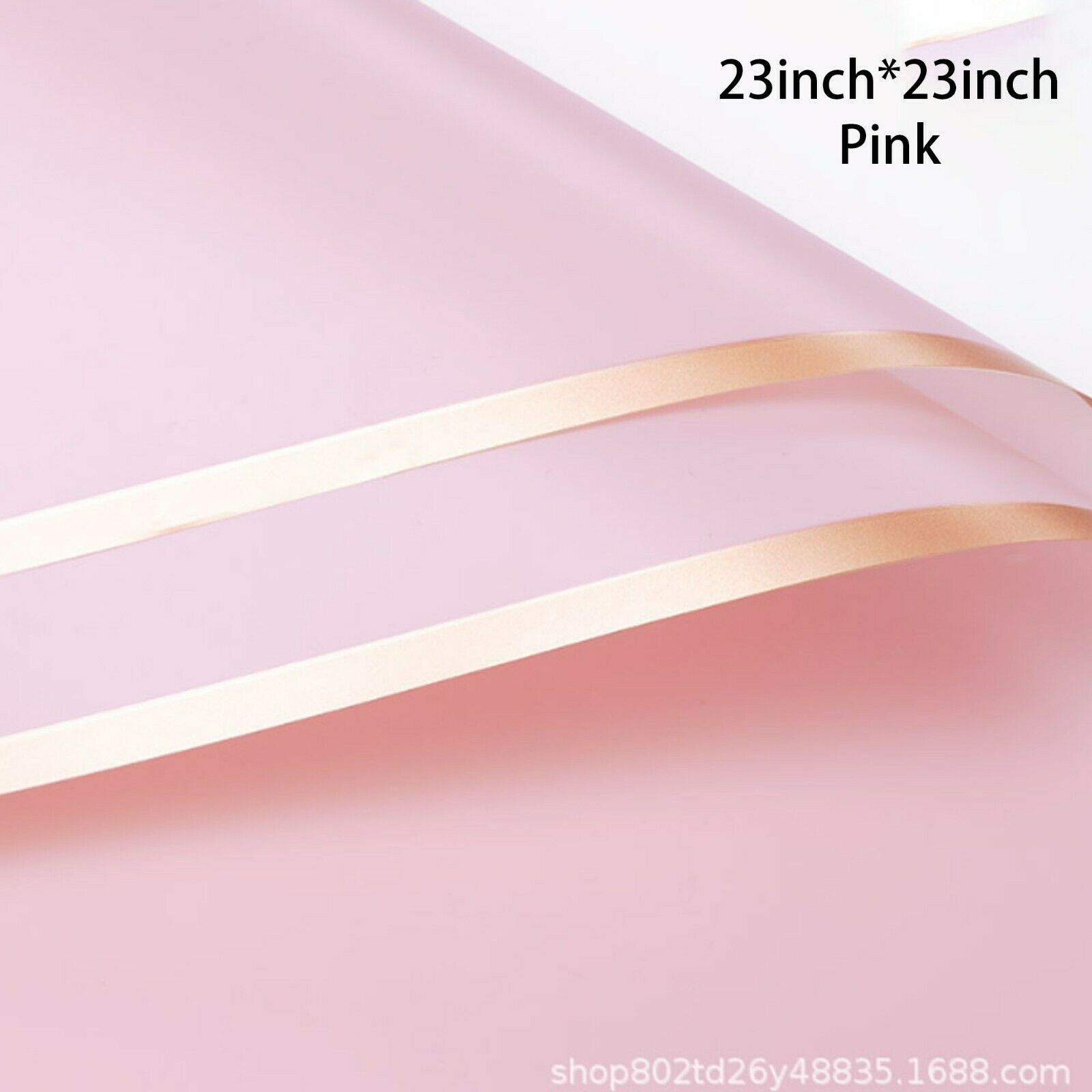 Golden Border Rose Flower Wrapping Paper Half Transparent Gift Wrap