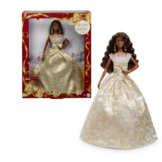 Barbie Joyeux Noël 2025 Muñeca con Vestido Elegante