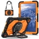 thumbnail image 2 of Funda Resistente a Golpes para Samsung Galaxy Tab A11+, Silicona Anti-caída + Funda Protectora de Capa de PC con Asa Cuadrada Giratoria de 360° y Correa para el Hombro, Naranja, para Galaxy Tab A11+, 2 of 8