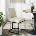 thumbnail image 5 of Modway Amplify Sled Base Upholstered Fabric Dining Side Chair in Black Beige, 5 of 10
