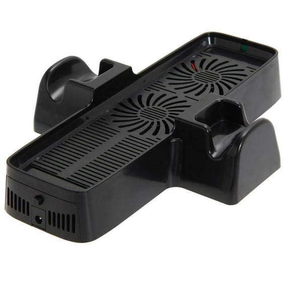 fankhu Cooling Fan Bracket with Dual Dock Stand Cooling Fan Heat Dispersion Accessories for XBOX 360 Game Controller
