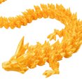 thumbnail image 2 of Juguete de dragón articulado para aliviar la ansiedad y el alivio del dragón impreso en 3D de 53 cm (oro 53 cm), 2 of 6