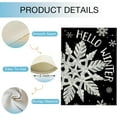 thumbnail image 4 of SM-XLHN Hello Winter Snowflakes Garden Flag Double Sided, Christmas Snow Black Decorative Yard Outdoor Home Small Decor, Seasonal Burlap Outside House Decoration 12 x 18, 4 of 6
