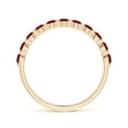 thumbnail image 2 of ANGARA Natural Floating Round Ruby Semi Eternity Wedding Ring in 14K Yellow Gold for Women (Size-2.2mm) | July Birthstone, Birthday, Anniversary, Jewelry Gift for Women | Natural Ruby Ring, 2 of 9