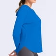 thumbnail image 5 of HappyYEE Women's Sun Hooded Shirts Pullover Long Sleeve Rash Guard Thumb Sleeve Loose Summer Upf 50+ Sun Protection Tops Blue XXL, 5 of 9