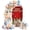 Red, variant on Merry Christmas Arch Backdrop Cover 4x1.65 Ft, Spandex Wedding Arch Stand Cover, Winter Trees Xmas Snowflake Gingerbread Round Top Stretch Fitted Background Covers for Birthday Ceremony Party Decor
